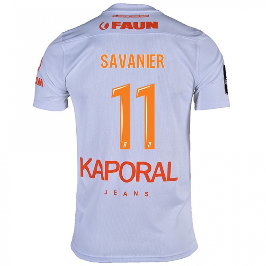 Niño Camiseta Téji Savanier #11 Blanco 2ª Equipación 2024/25 La Camisa