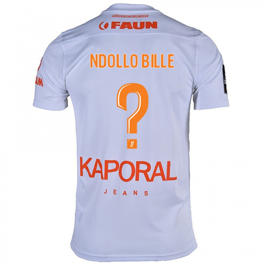 Niño Camiseta Wilfried Ndollo Bille #0 Blanco 2ª Equipación 2024/25 La Camisa