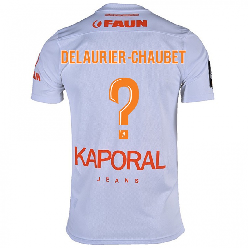 Niño Camiseta Tom Delaurier-Chaubet #0 Blanco 2ª Equipación 2024/25 La Camisa