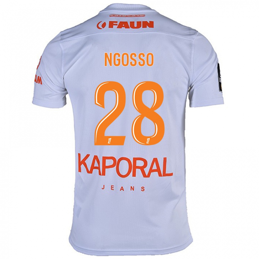 Niño Camiseta Glenn Ngosso #28 Blanco 2ª Equipación 2024/25 La Camisa