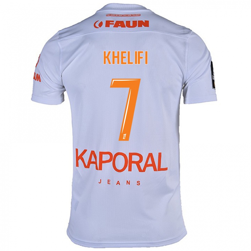 Niño Camiseta Léa Khelifi #7 Blanco 2ª Equipación 2024/25 La Camisa