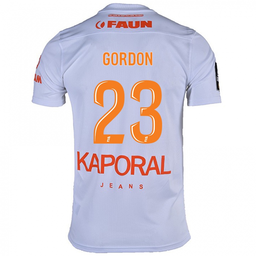 Niño Camiseta Sh'nia Gordon #23 Blanco 2ª Equipación 2024/25 La Camisa