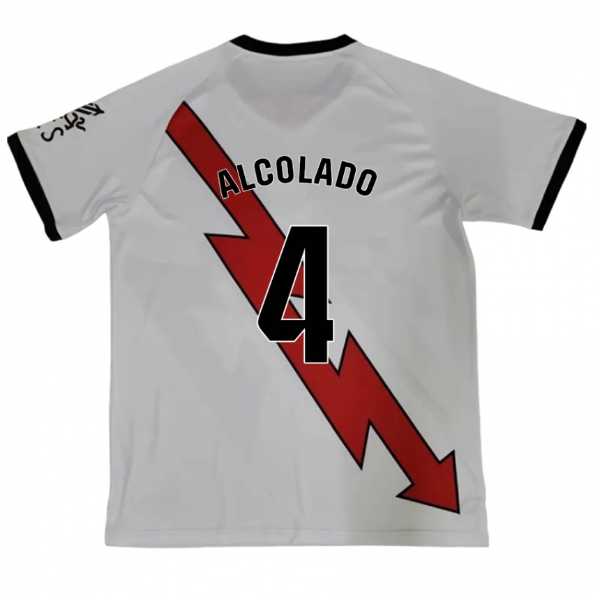 Niño Camiseta Jaime Alcolado #4 Rojo 2ª Equipación 2024/25 La Camisa