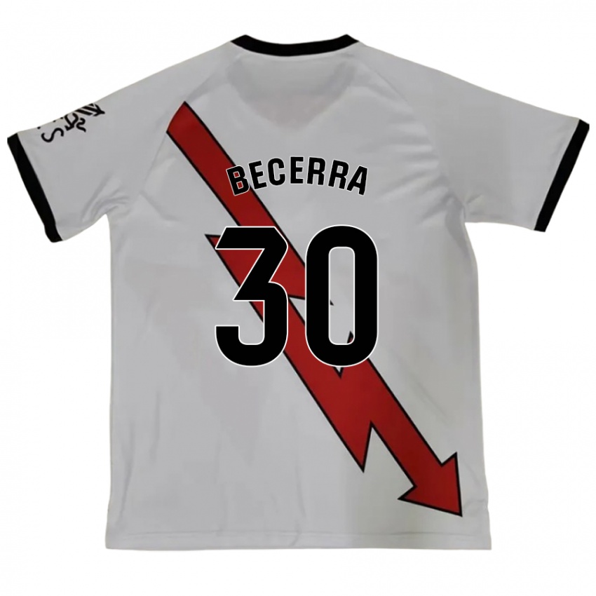 Niño Camiseta Samuel Becerra #30 Rojo 2ª Equipación 2024/25 La Camisa