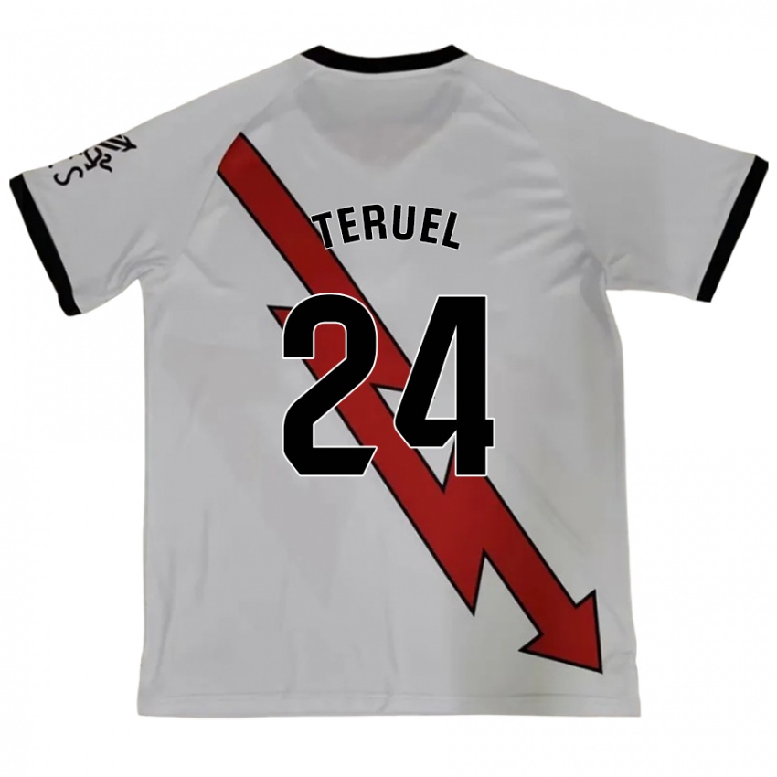 Niño Camiseta Laura Teruel Montero #24 Rojo 2ª Equipación 2024/25 La Camisa