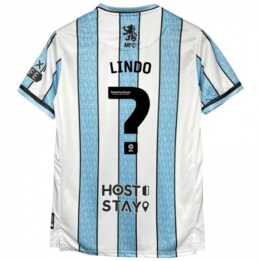 Niño Camiseta Afonso Lindo #0 Blanco Azul 2ª Equipación 2024/25 La Camisa