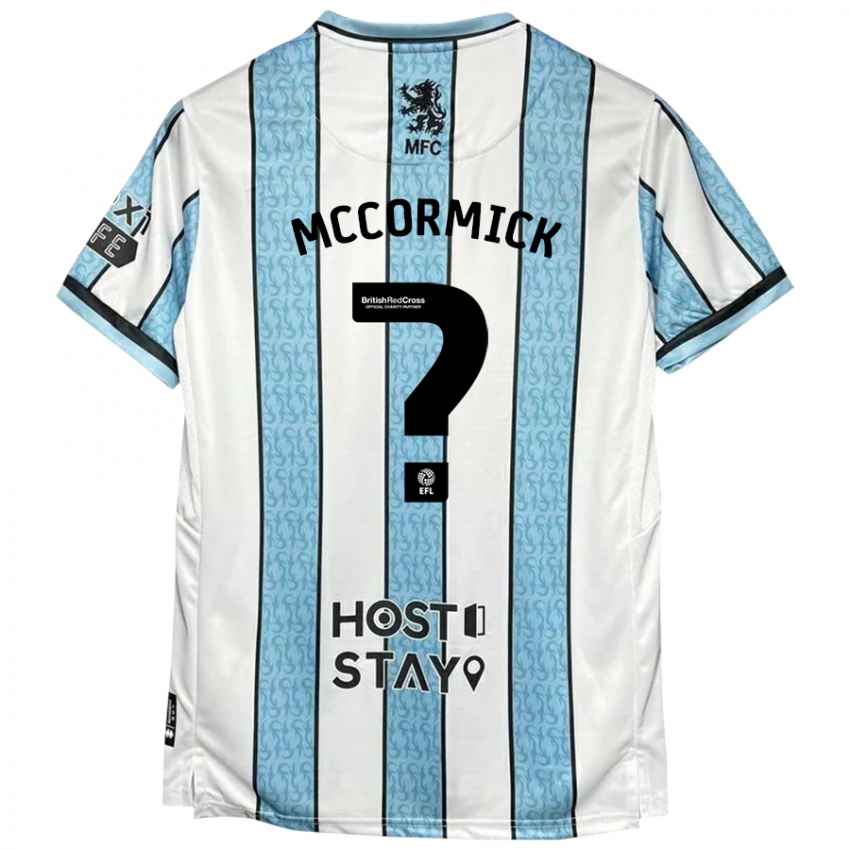 Niño Camiseta George Mccormick #0 Blanco Azul 2ª Equipación 2024/25 La Camisa