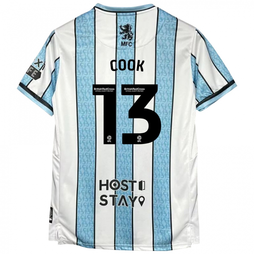 Niño Camiseta Ruby Cook #13 Blanco Azul 2ª Equipación 2024/25 La Camisa