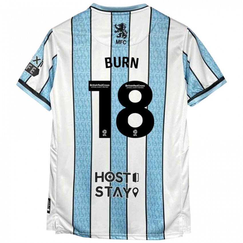 Niño Camiseta Sarah Burn #18 Blanco Azul 2ª Equipación 2024/25 La Camisa