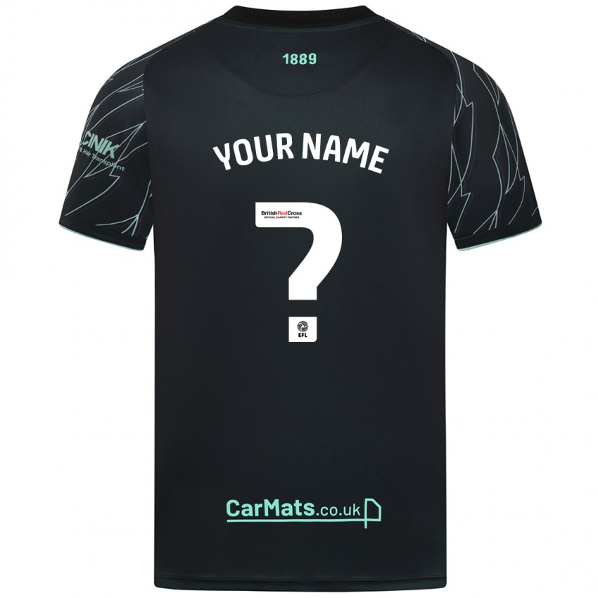 Niño Camiseta Ihren Namen #0 Negro Verde 2ª Equipación 2024/25 La Camisa