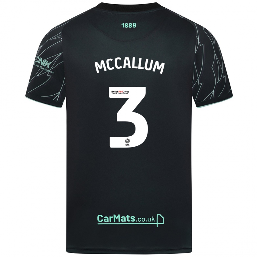 Niño Camiseta Sam Mccallum #3 Negro Verde 2ª Equipación 2024/25 La Camisa