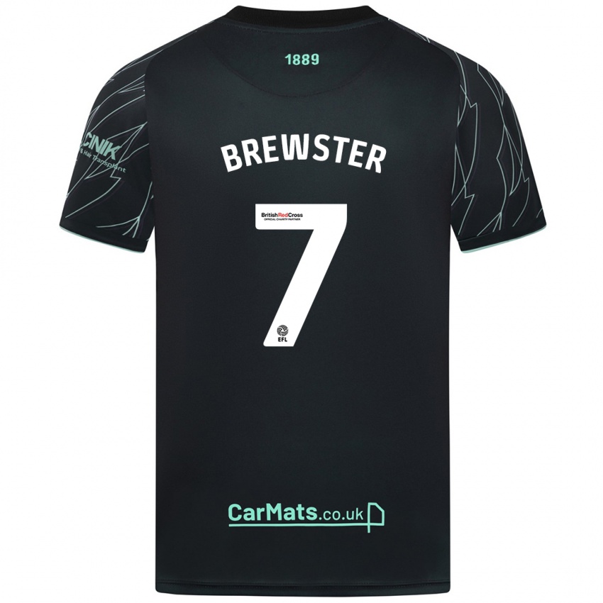 Niño Camiseta Rhian Brewster #7 Negro Verde 2ª Equipación 2024/25 La Camisa