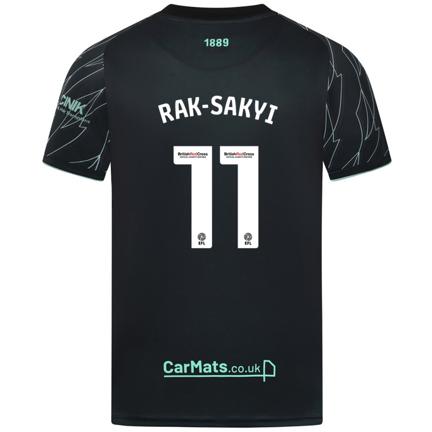 Niño Camiseta Jesurun Rak-Sakyi #11 Negro Verde 2ª Equipación 2024/25 La Camisa