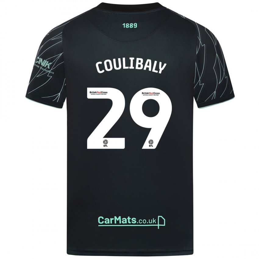 Niño Camiseta Ismaila Coulibaly #29 Negro Verde 2ª Equipación 2024/25 La Camisa