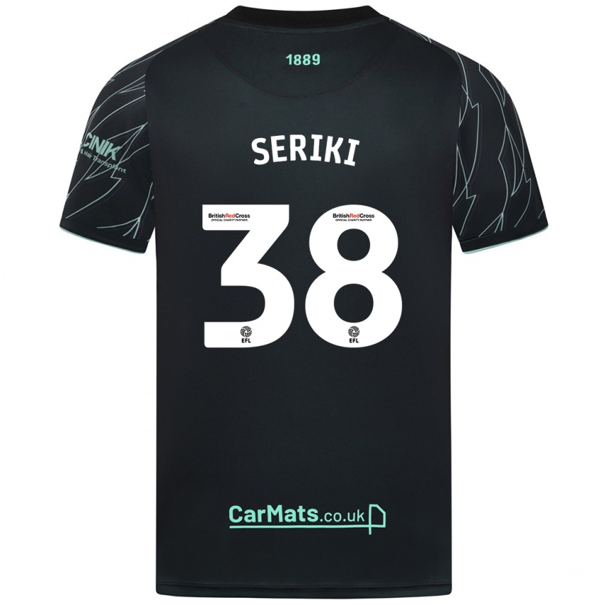 Niño Camiseta Femi Seriki #38 Negro Verde 2ª Equipación 2024/25 La Camisa