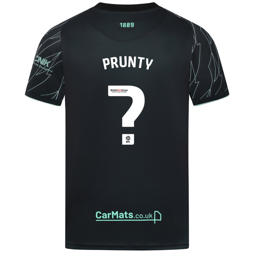 Niño Camiseta Jayden Prunty #0 Negro Verde 2ª Equipación 2024/25 La Camisa