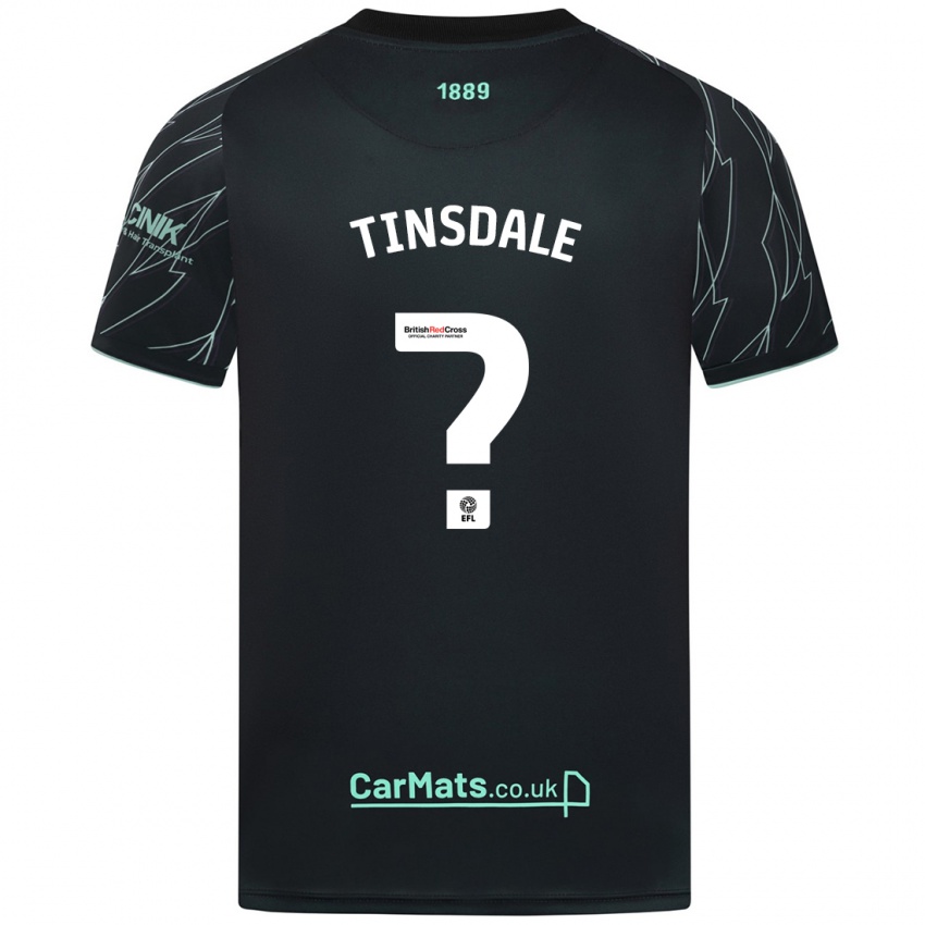 Niño Camiseta Jay Tinsdale #0 Negro Verde 2ª Equipación 2024/25 La Camisa