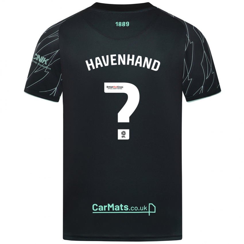 Niño Camiseta Kurtis Havenhand #0 Negro Verde 2ª Equipación 2024/25 La Camisa