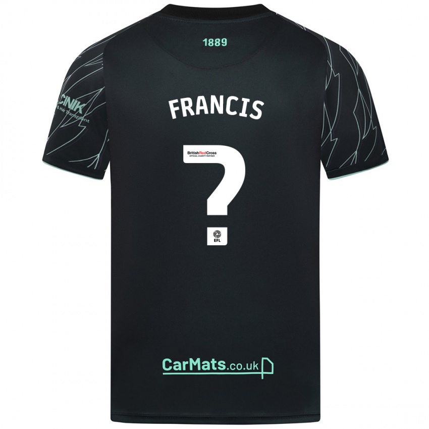 Niño Camiseta Marshall Francis #0 Negro Verde 2ª Equipación 2024/25 La Camisa