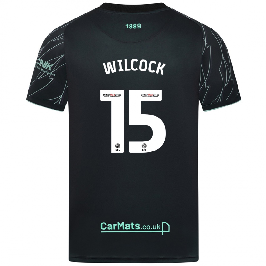 Niño Camiseta Tamara Wilcock #15 Negro Verde 2ª Equipación 2024/25 La Camisa