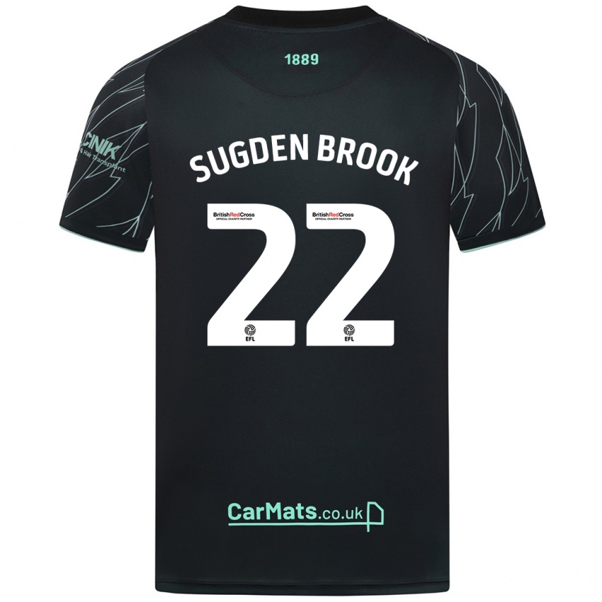 Niño Camiseta Darcie Sugden-Brook #22 Negro Verde 2ª Equipación 2024/25 La Camisa