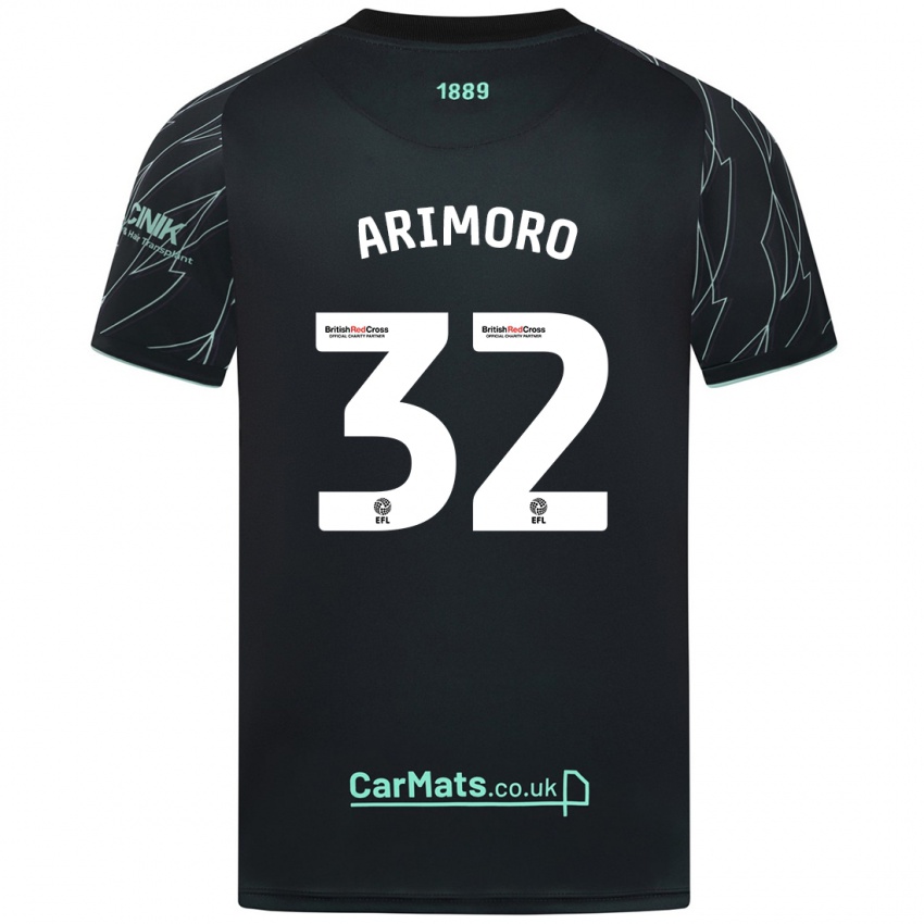 Niño Camiseta Juliet Khinde Adebowale-Arimoro #32 Negro Verde 2ª Equipación 2024/25 La Camisa