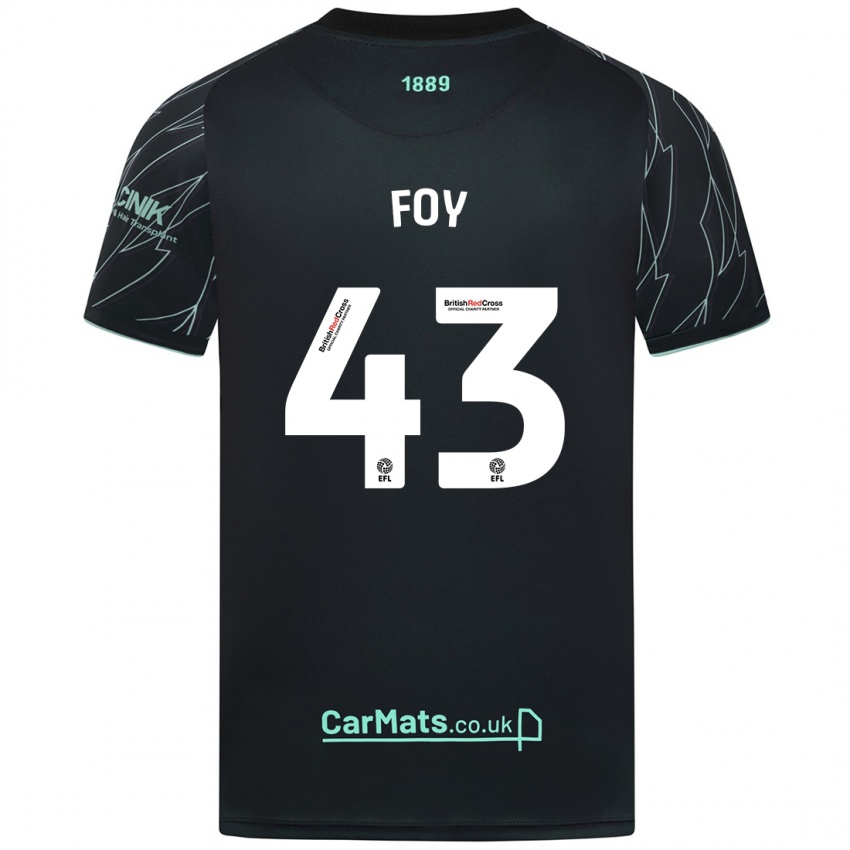 Niño Camiseta Gus Foy #43 Negro Verde 2ª Equipación 2024/25 La Camisa