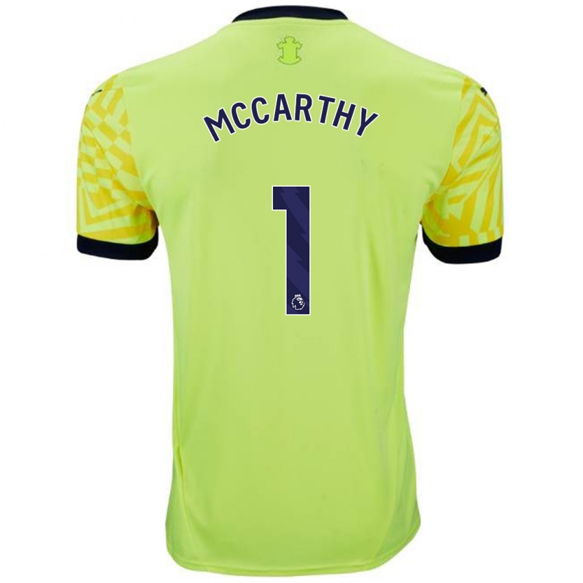 Niño Camiseta Alex Mccarthy #1 Amarillo 2ª Equipación 2024/25 La Camisa