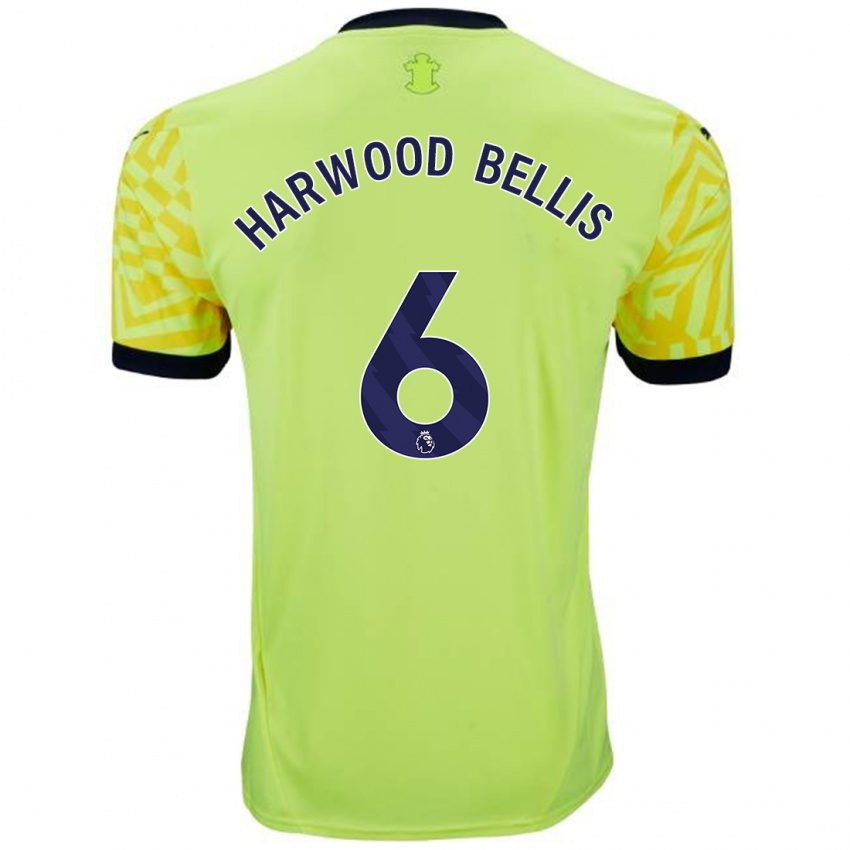 Niño Camiseta Taylor Harwood-Bellis #6 Amarillo 2ª Equipación 2024/25 La Camisa