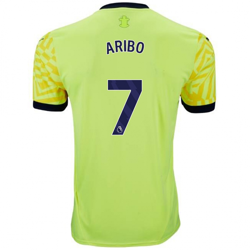 Niño Camiseta Joe Aribo #7 Amarillo 2ª Equipación 2024/25 La Camisa