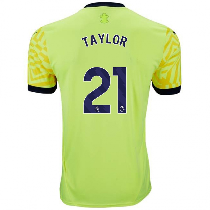 Niño Camiseta Charlie Taylor #21 Amarillo 2ª Equipación 2024/25 La Camisa