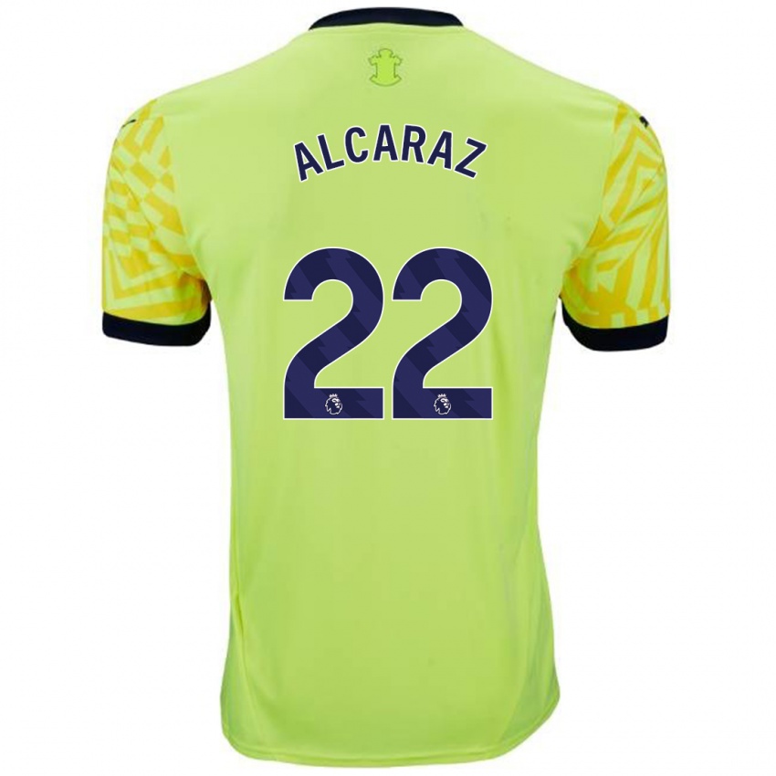 Niño Camiseta Carlos Alcaraz #22 Amarillo 2ª Equipación 2024/25 La Camisa