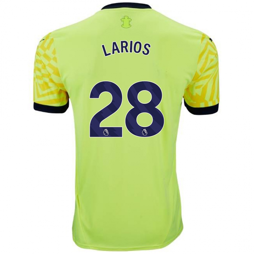 Niño Camiseta Juan Larios #28 Amarillo 2ª Equipación 2024/25 La Camisa