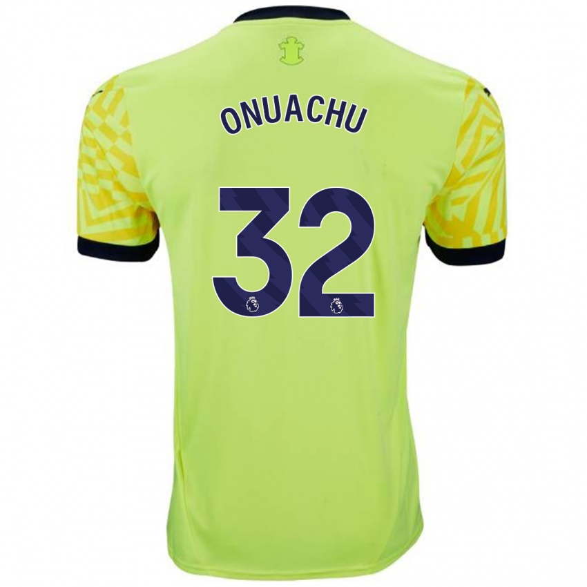 Niño Camiseta Paul Onuachu #32 Amarillo 2ª Equipación 2024/25 La Camisa