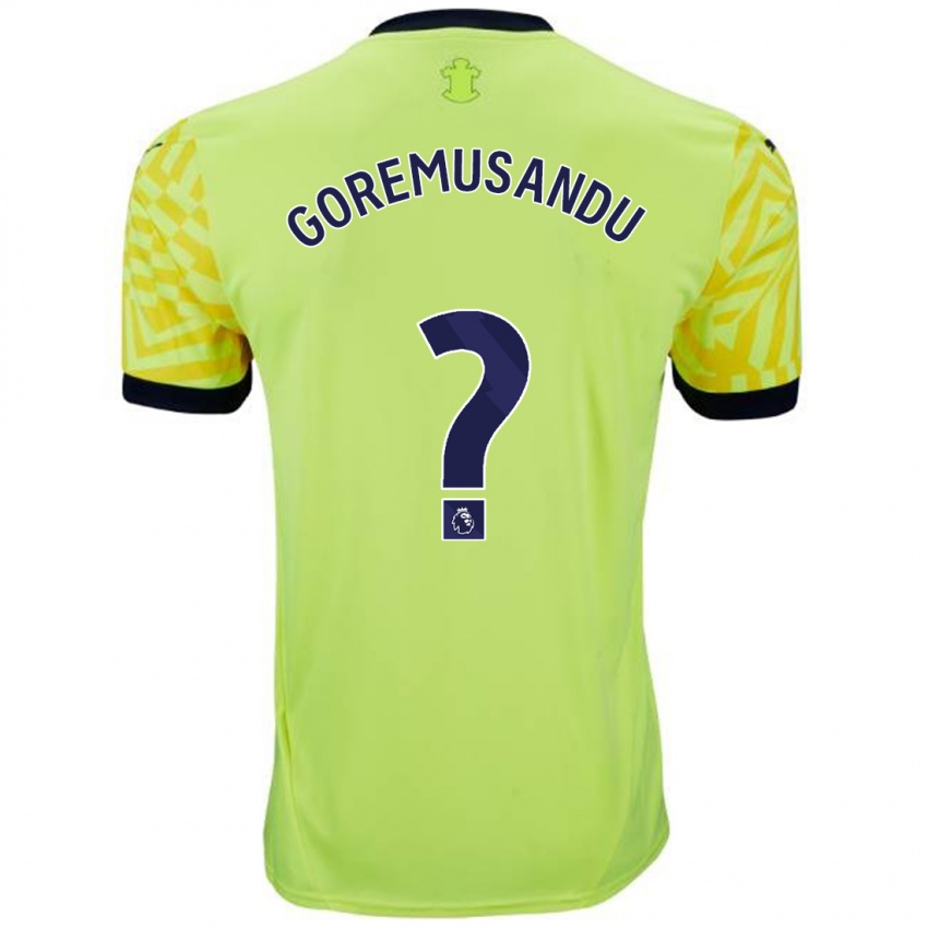 Niño Camiseta Tino Goremusandu #0 Amarillo 2ª Equipación 2024/25 La Camisa