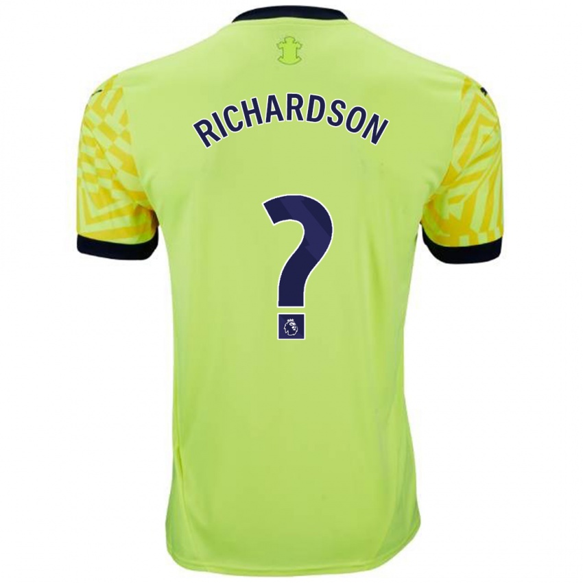 Niño Camiseta Cale Richardson #0 Amarillo 2ª Equipación 2024/25 La Camisa