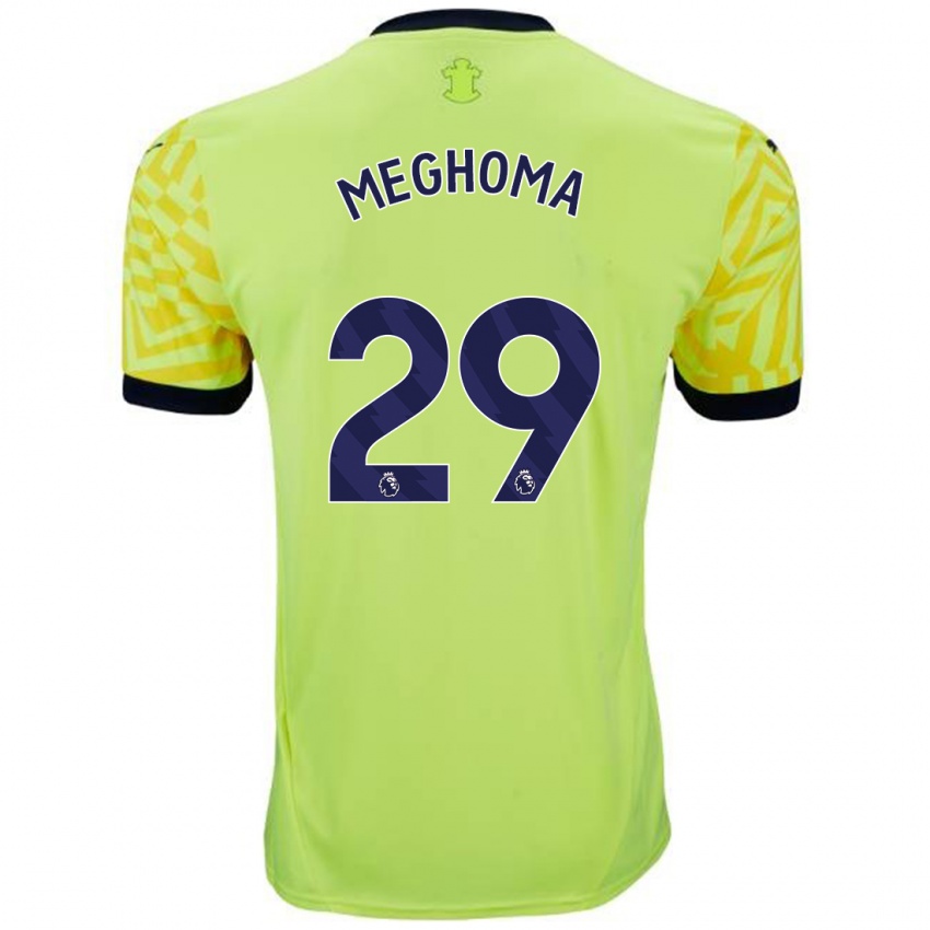 Niño Camiseta Jayden Meghoma #29 Amarillo 2ª Equipación 2024/25 La Camisa