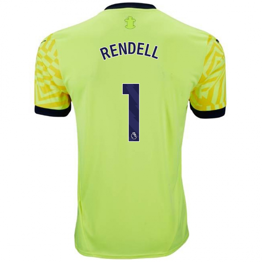 Niño Camiseta Kayla Rendell #1 Amarillo 2ª Equipación 2024/25 La Camisa