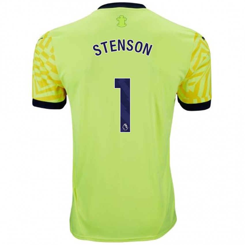 Niño Camiseta Fran Stenson #1 Amarillo 2ª Equipación 2024/25 La Camisa