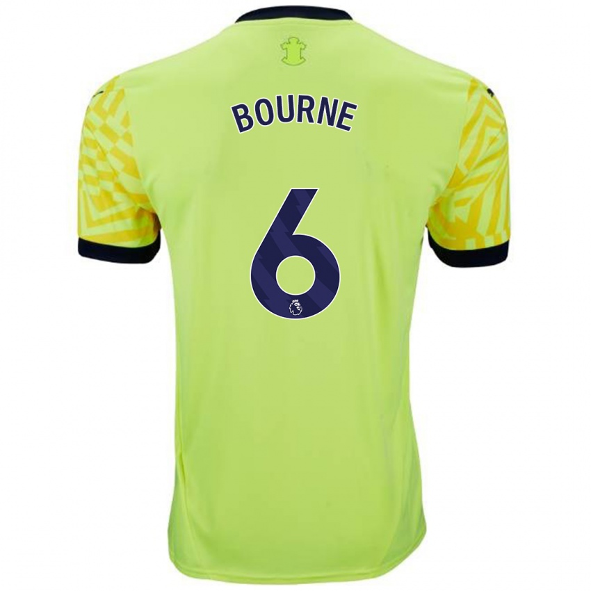 Niño Camiseta Tara Bourne #6 Amarillo 2ª Equipación 2024/25 La Camisa