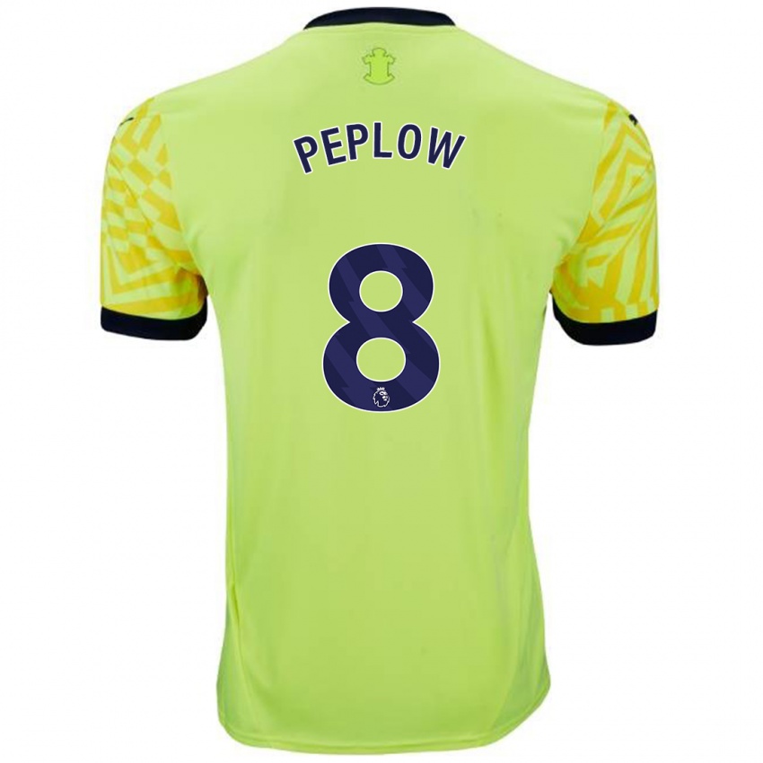 Niño Camiseta Chloe Peplow #8 Amarillo 2ª Equipación 2024/25 La Camisa