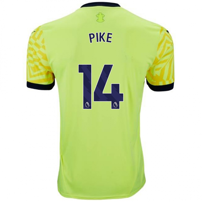 Niño Camiseta Molly Pike #14 Amarillo 2ª Equipación 2024/25 La Camisa