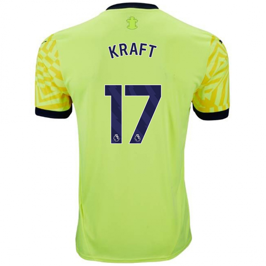 Niño Camiseta Emily Kraft #17 Amarillo 2ª Equipación 2024/25 La Camisa