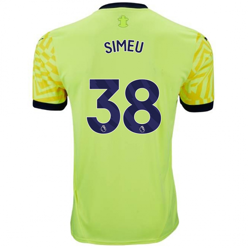 Niño Camiseta Dynel Simeu #38 Amarillo 2ª Equipación 2024/25 La Camisa