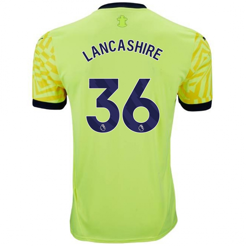 Niño Camiseta Olly Lancashire #36 Amarillo 2ª Equipación 2024/25 La Camisa