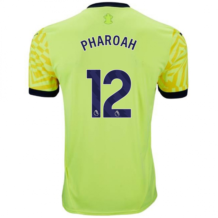 Niño Camiseta Sophia Pharoah #12 Amarillo 2ª Equipación 2024/25 La Camisa