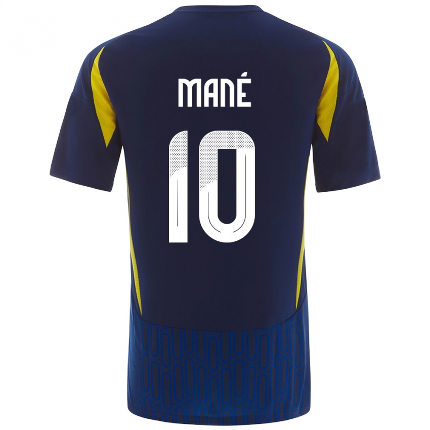 Niño Camiseta Sadio Mane #10 Azul Amarillo 2ª Equipación 2024/25 La Camisa