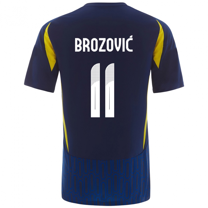 Niño Camiseta Marcelo Brozovic #11 Azul Amarillo 2ª Equipación 2024/25 La Camisa