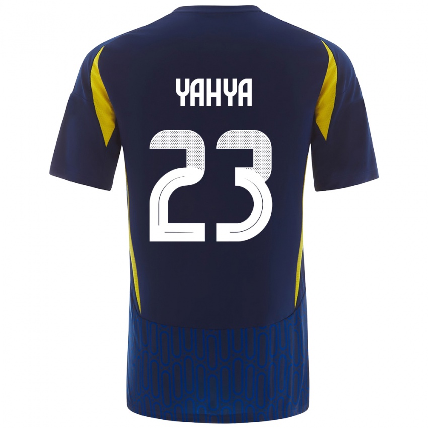 Niño Camiseta Ayman Yahya #23 Azul Amarillo 2ª Equipación 2024/25 La Camisa