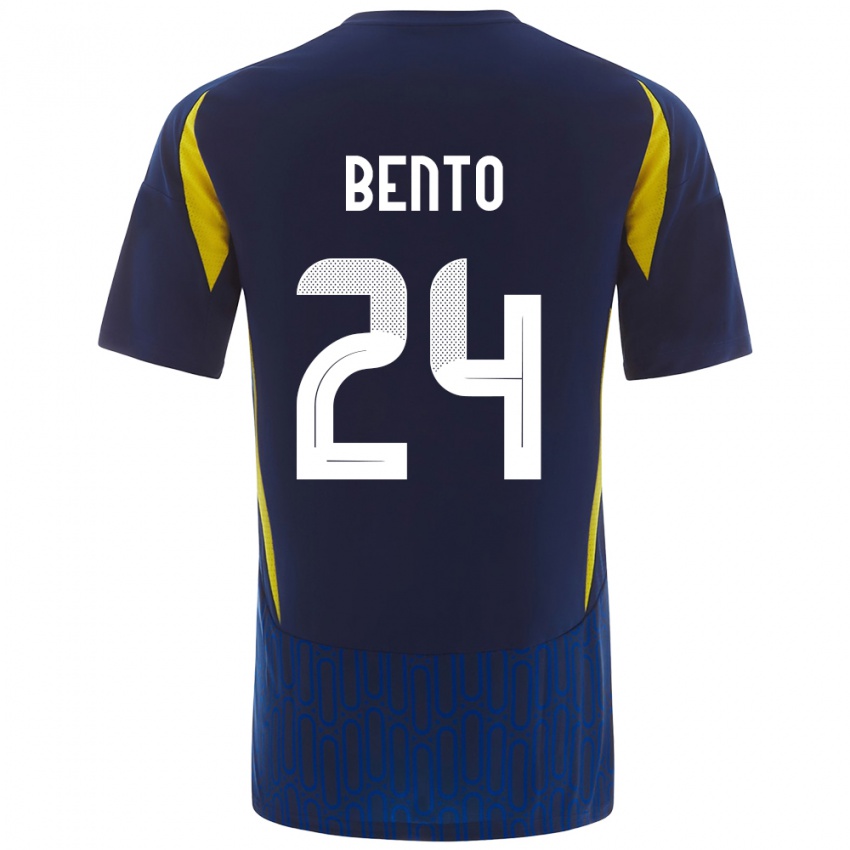 Niño Camiseta Bento #24 Azul Amarillo 2ª Equipación 2024/25 La Camisa